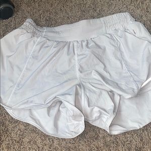 white lululemon shorts